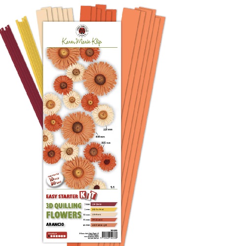 3D Qulling Flowers Kit Arancio Light 